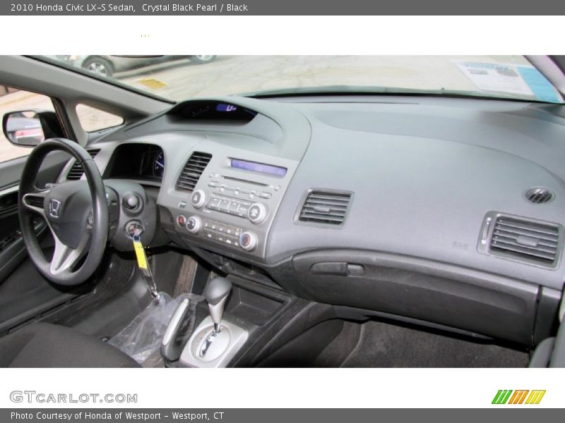 Crystal Black Pearl / Black 2010 Honda Civic LX-S Sedan