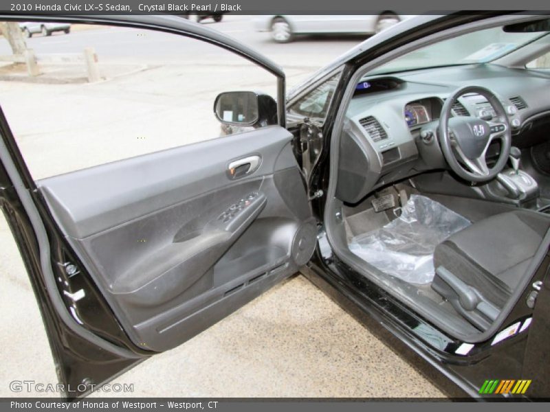 Crystal Black Pearl / Black 2010 Honda Civic LX-S Sedan