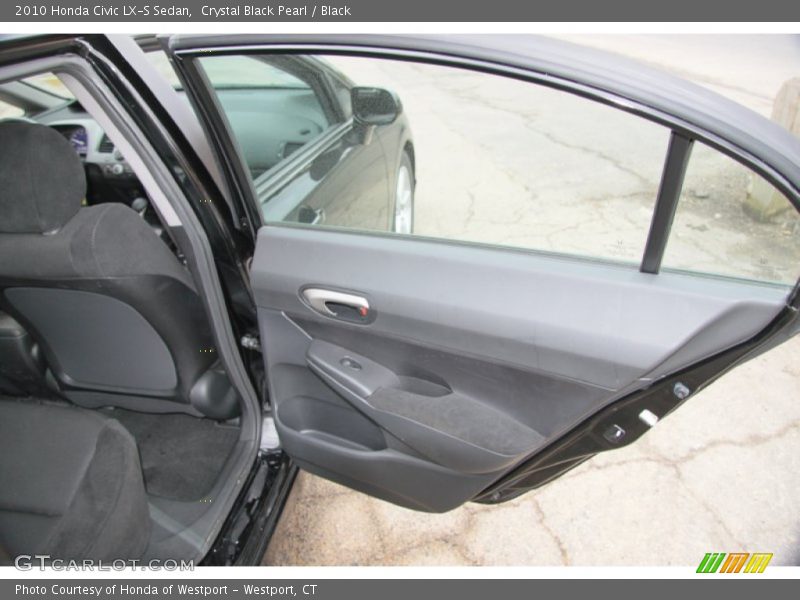 Crystal Black Pearl / Black 2010 Honda Civic LX-S Sedan