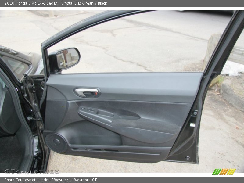Crystal Black Pearl / Black 2010 Honda Civic LX-S Sedan