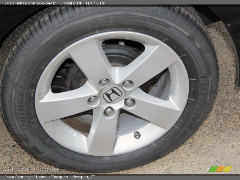 Crystal Black Pearl / Black 2010 Honda Civic LX-S Sedan