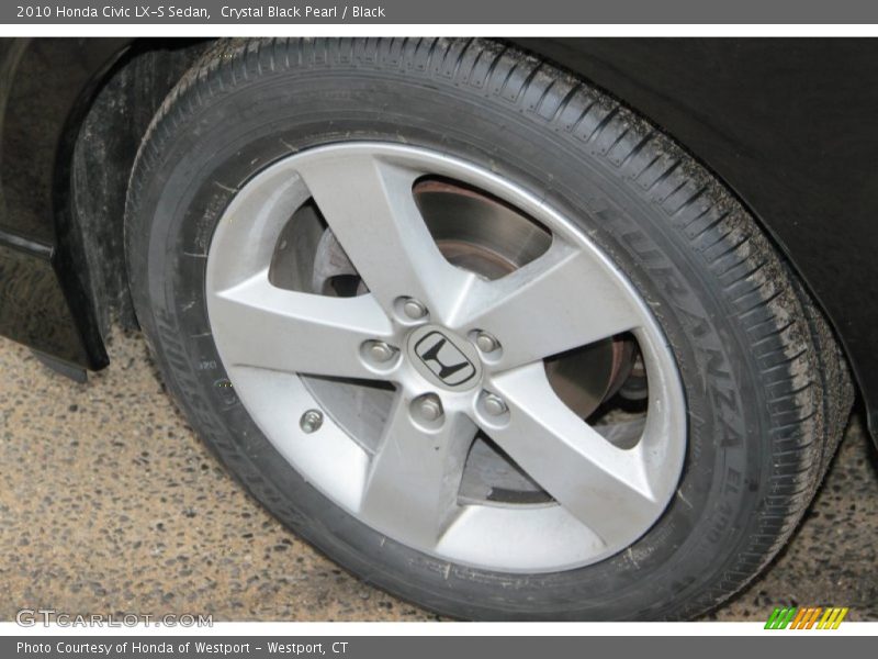 Crystal Black Pearl / Black 2010 Honda Civic LX-S Sedan