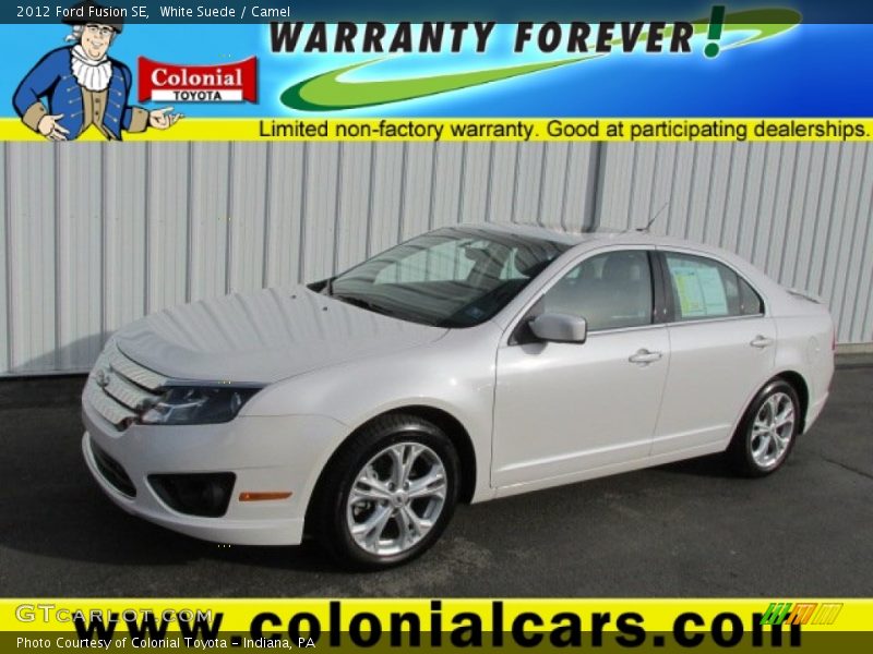 White Suede / Camel 2012 Ford Fusion SE