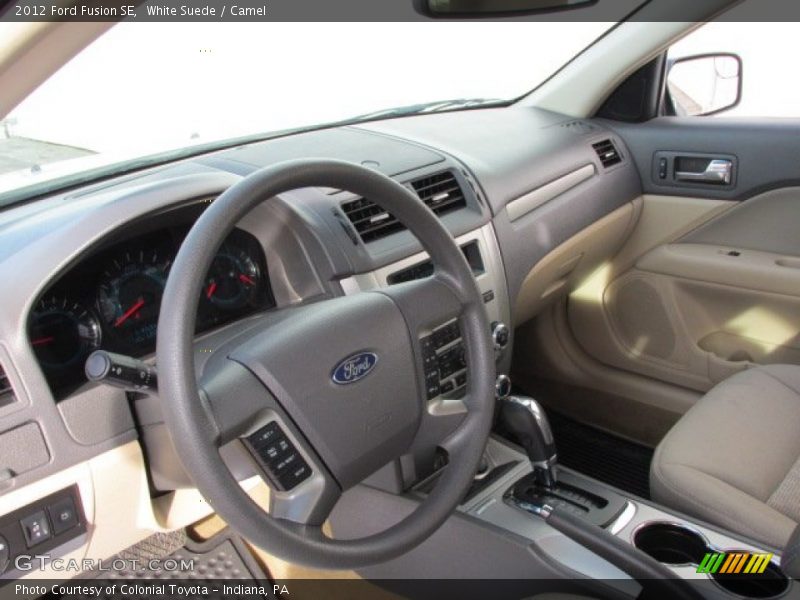White Suede / Camel 2012 Ford Fusion SE