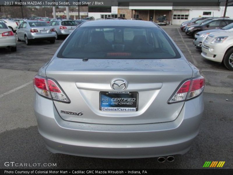 Ingot Silver / Black 2013 Mazda MAZDA6 i Touring Sedan