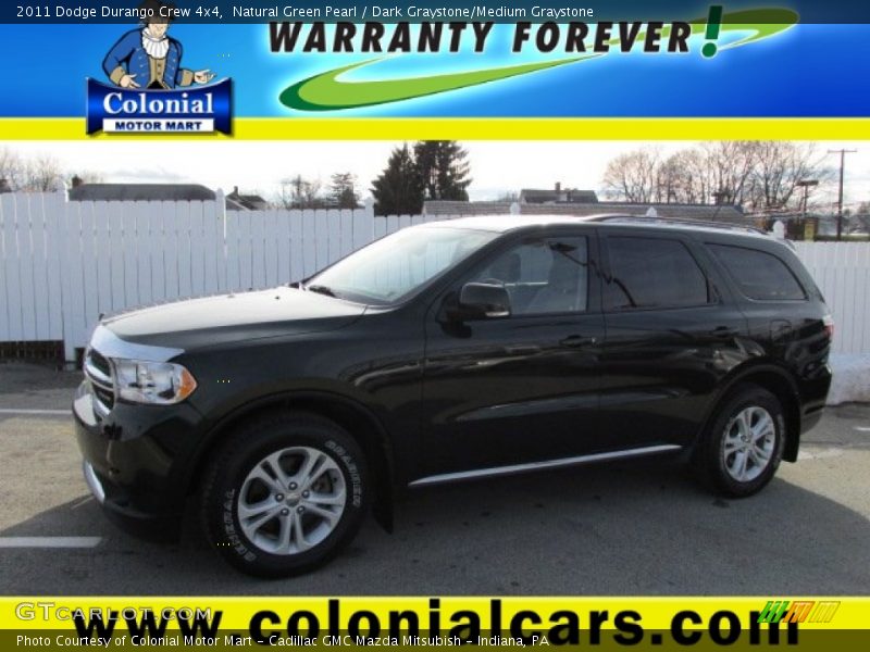 Natural Green Pearl / Dark Graystone/Medium Graystone 2011 Dodge Durango Crew 4x4