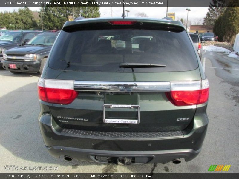 Natural Green Pearl / Dark Graystone/Medium Graystone 2011 Dodge Durango Crew 4x4