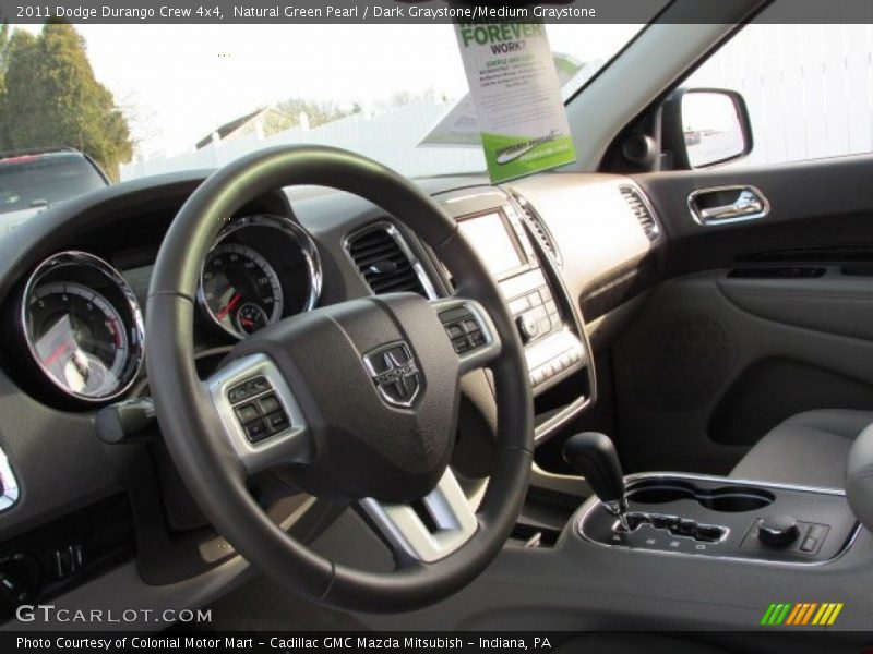 Natural Green Pearl / Dark Graystone/Medium Graystone 2011 Dodge Durango Crew 4x4