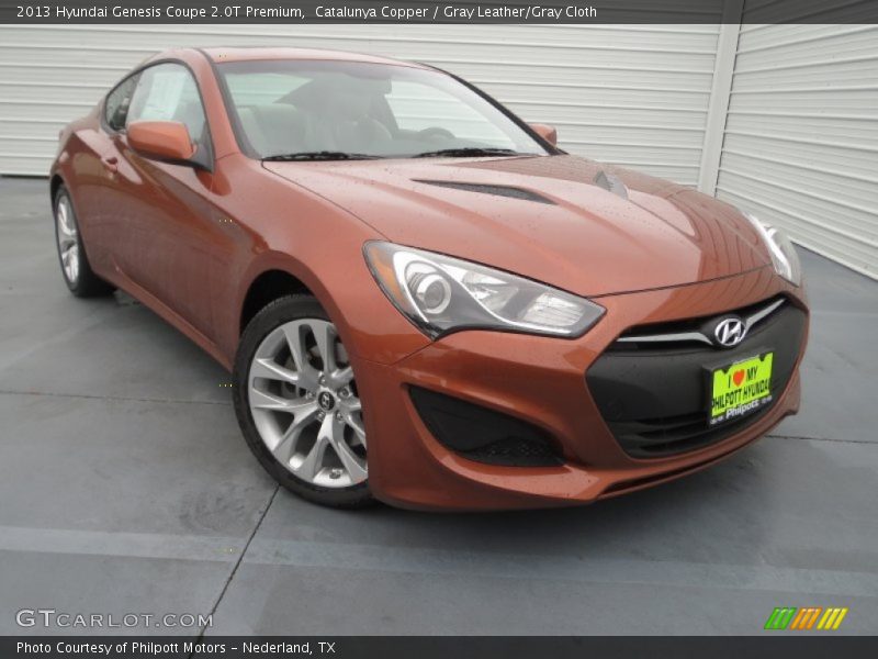 Catalunya Copper / Gray Leather/Gray Cloth 2013 Hyundai Genesis Coupe 2.0T Premium