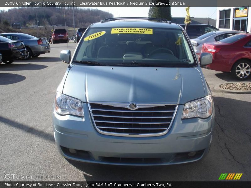 Clearwater Blue Pearlcoat / Medium Slate Gray/Light Shale 2008 Chrysler Town & Country Touring