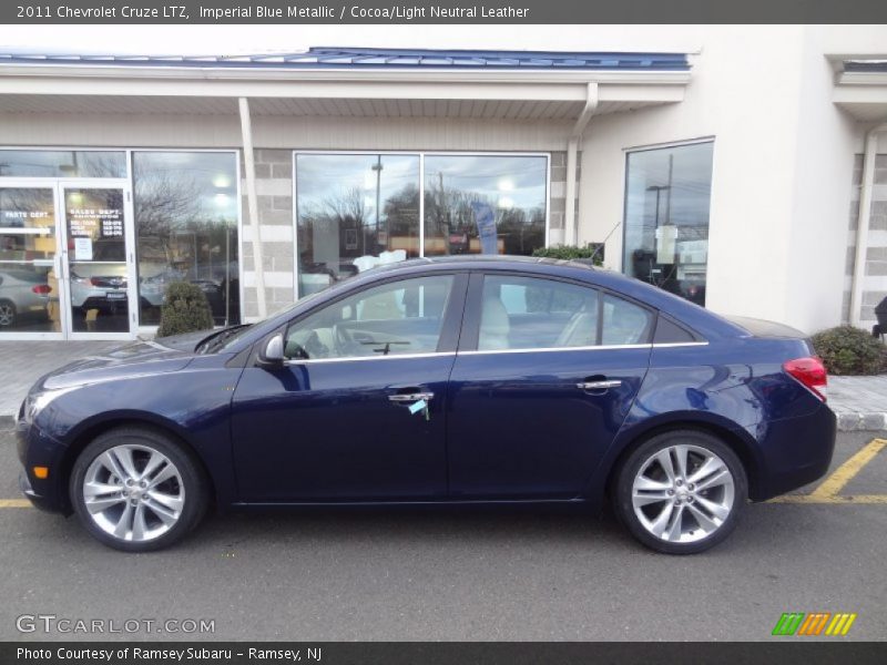 Imperial Blue Metallic / Cocoa/Light Neutral Leather 2011 Chevrolet Cruze LTZ