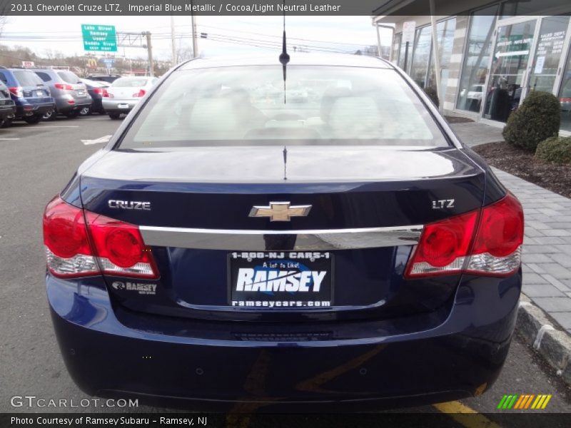 Imperial Blue Metallic / Cocoa/Light Neutral Leather 2011 Chevrolet Cruze LTZ