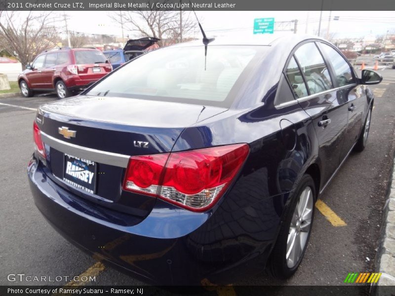 Imperial Blue Metallic / Cocoa/Light Neutral Leather 2011 Chevrolet Cruze LTZ