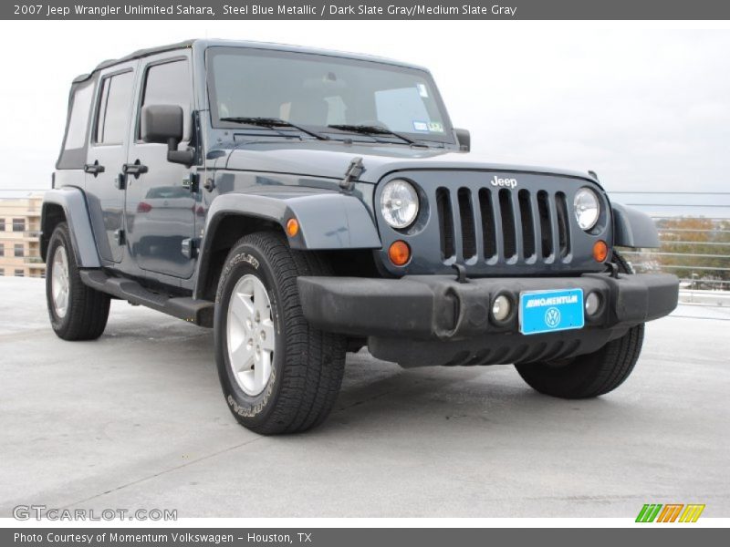 Steel Blue Metallic / Dark Slate Gray/Medium Slate Gray 2007 Jeep Wrangler Unlimited Sahara