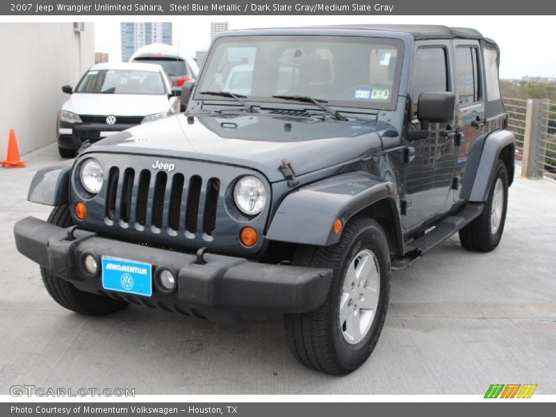 Steel Blue Metallic / Dark Slate Gray/Medium Slate Gray 2007 Jeep Wrangler Unlimited Sahara