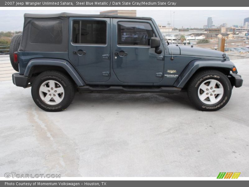 Steel Blue Metallic / Dark Slate Gray/Medium Slate Gray 2007 Jeep Wrangler Unlimited Sahara