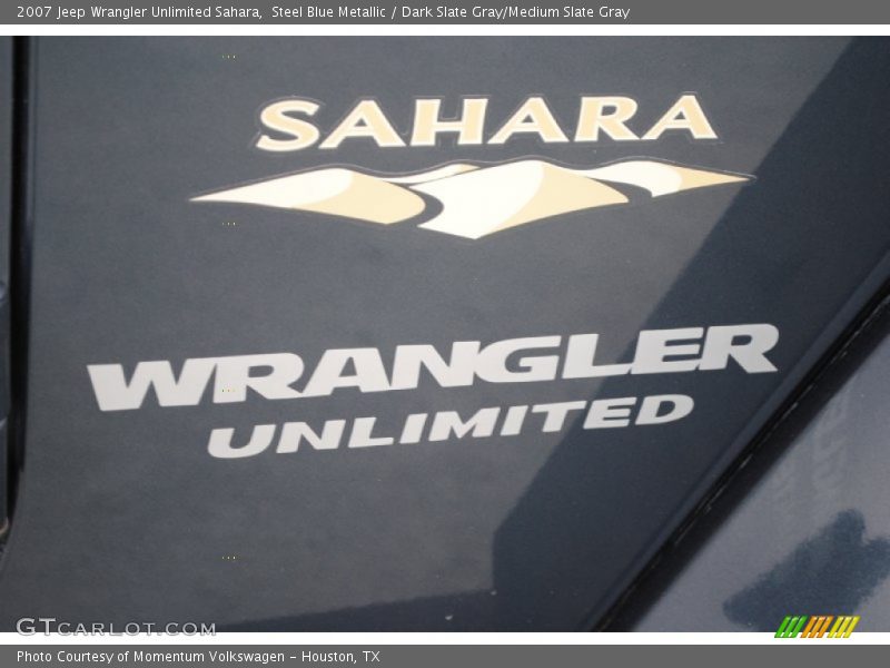 Steel Blue Metallic / Dark Slate Gray/Medium Slate Gray 2007 Jeep Wrangler Unlimited Sahara