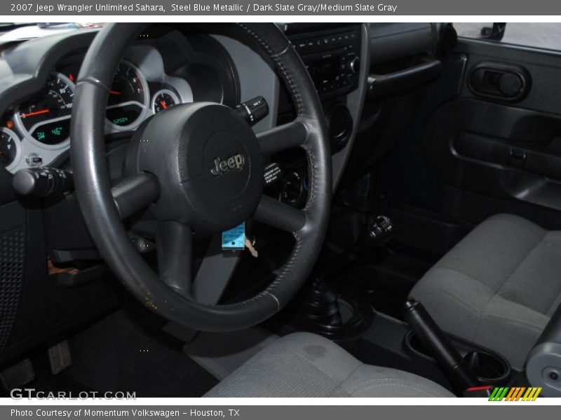 Steel Blue Metallic / Dark Slate Gray/Medium Slate Gray 2007 Jeep Wrangler Unlimited Sahara
