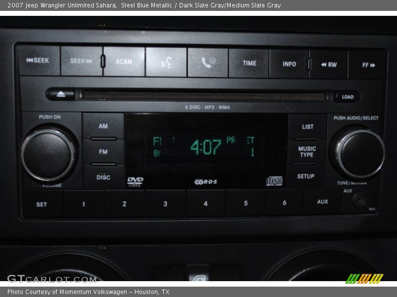 Steel Blue Metallic / Dark Slate Gray/Medium Slate Gray 2007 Jeep Wrangler Unlimited Sahara