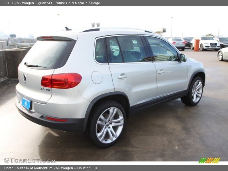 White Gold Metallic / Beige 2013 Volkswagen Tiguan SEL