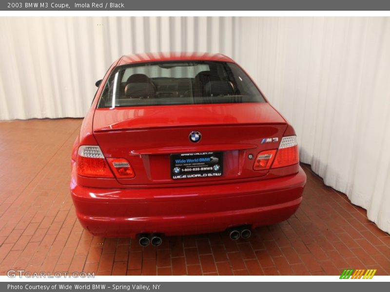 Imola Red / Black 2003 BMW M3 Coupe