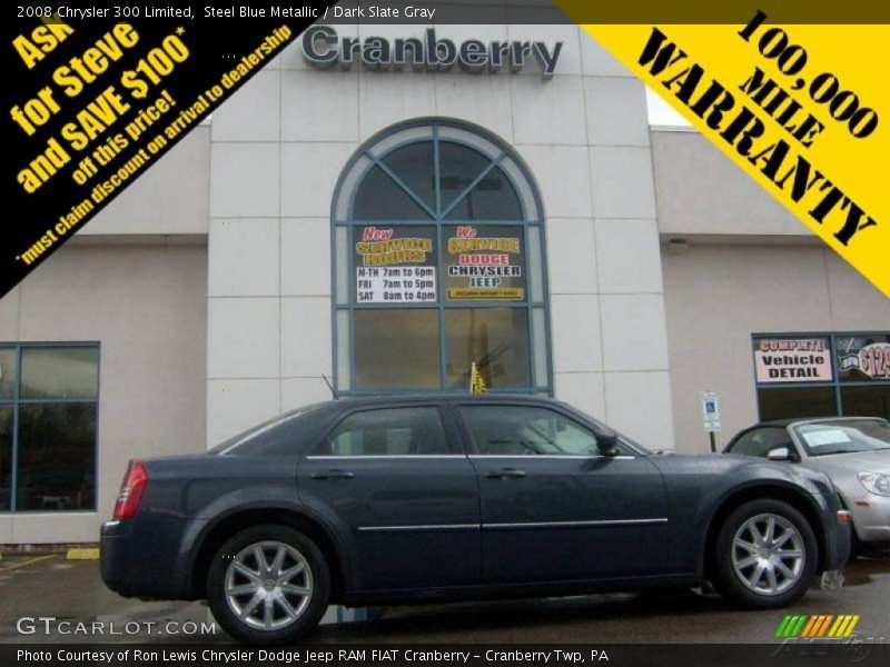 Steel Blue Metallic / Dark Slate Gray 2008 Chrysler 300 Limited