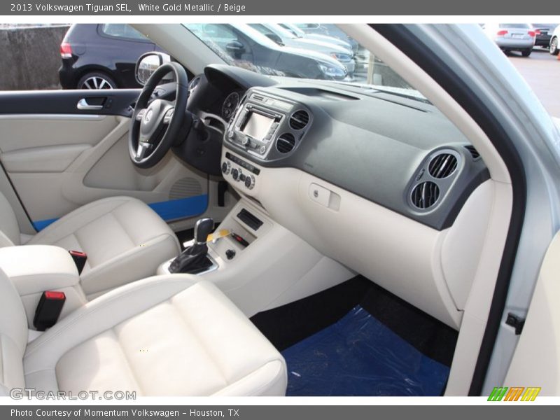 White Gold Metallic / Beige 2013 Volkswagen Tiguan SEL