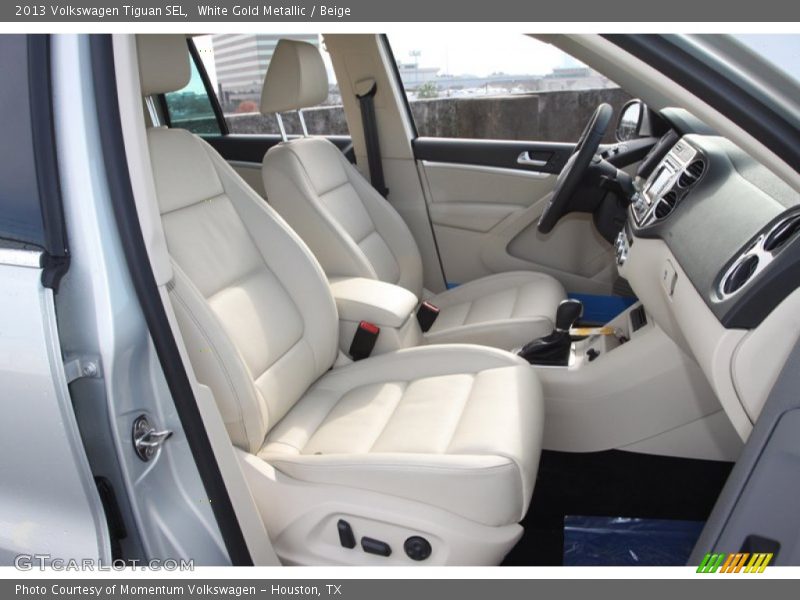 White Gold Metallic / Beige 2013 Volkswagen Tiguan SEL