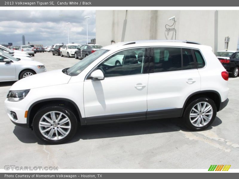 Candy White / Black 2013 Volkswagen Tiguan SE
