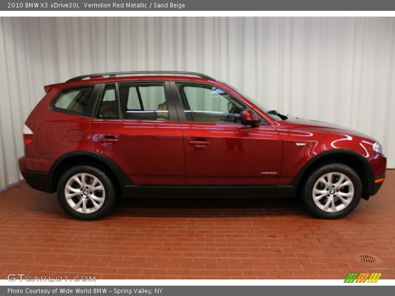 Vermilion Red Metallic / Sand Beige 2010 BMW X3 xDrive30i