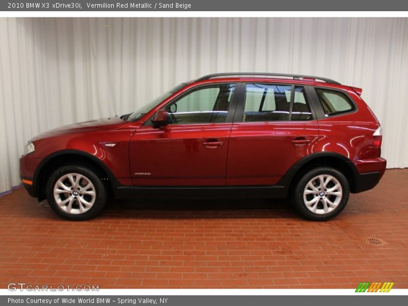 Vermilion Red Metallic / Sand Beige 2010 BMW X3 xDrive30i