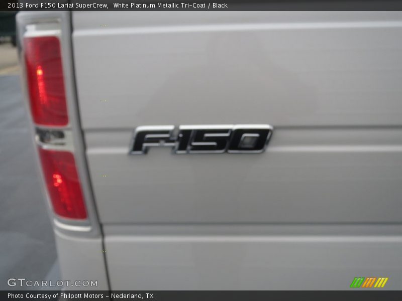 White Platinum Metallic Tri-Coat / Black 2013 Ford F150 Lariat SuperCrew