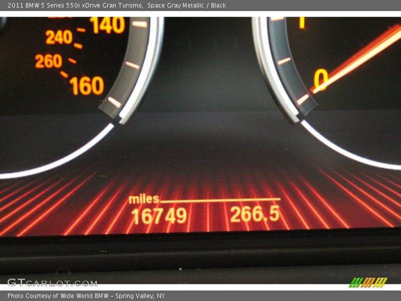 Space Gray Metallic / Black 2011 BMW 5 Series 550i xDrive Gran Turismo