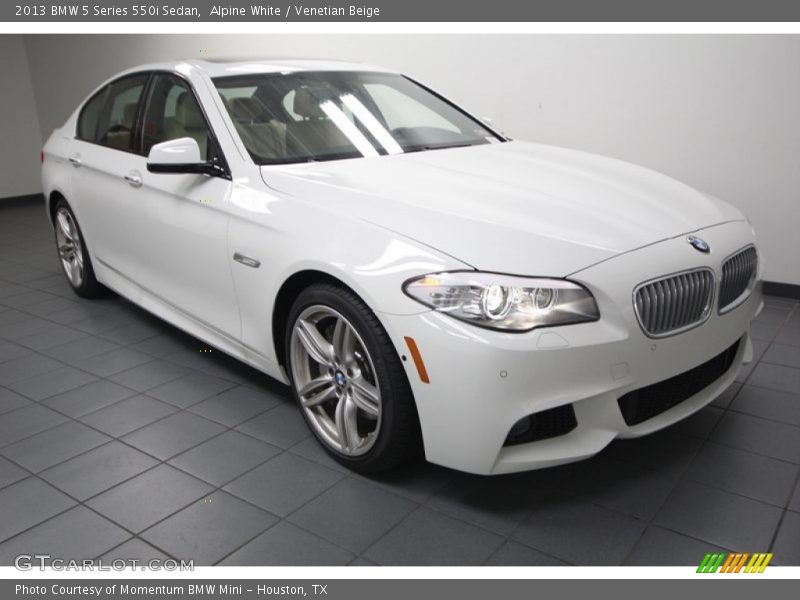 Alpine White / Venetian Beige 2013 BMW 5 Series 550i Sedan