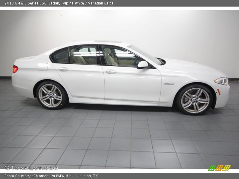 Alpine White / Venetian Beige 2013 BMW 5 Series 550i Sedan