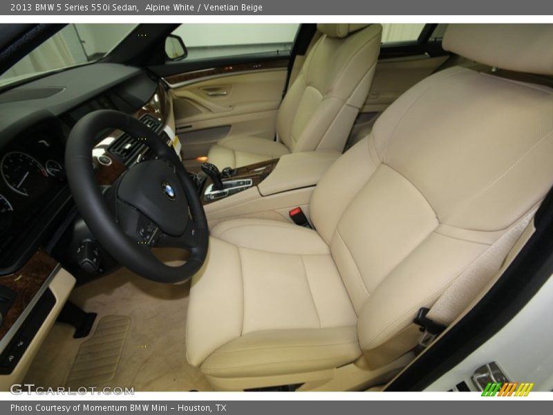 Alpine White / Venetian Beige 2013 BMW 5 Series 550i Sedan