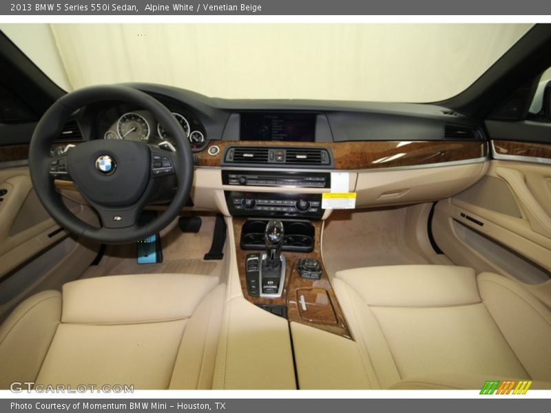 Alpine White / Venetian Beige 2013 BMW 5 Series 550i Sedan