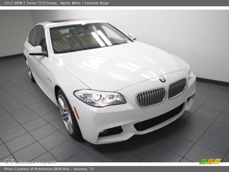 Alpine White / Venetian Beige 2013 BMW 5 Series 550i Sedan
