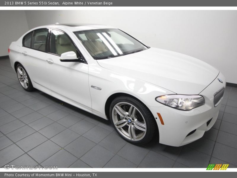 Alpine White / Venetian Beige 2013 BMW 5 Series 550i Sedan