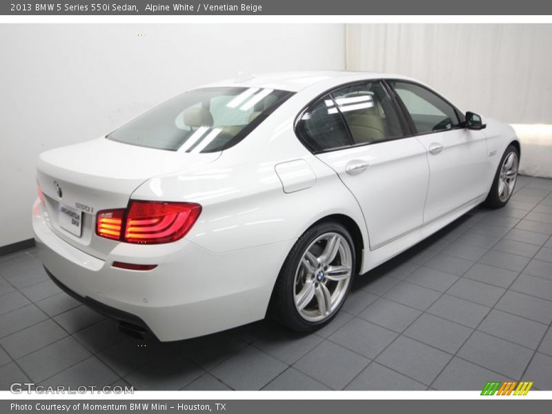 Alpine White / Venetian Beige 2013 BMW 5 Series 550i Sedan