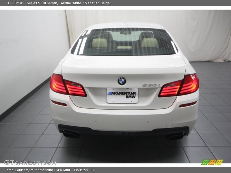 Alpine White / Venetian Beige 2013 BMW 5 Series 550i Sedan