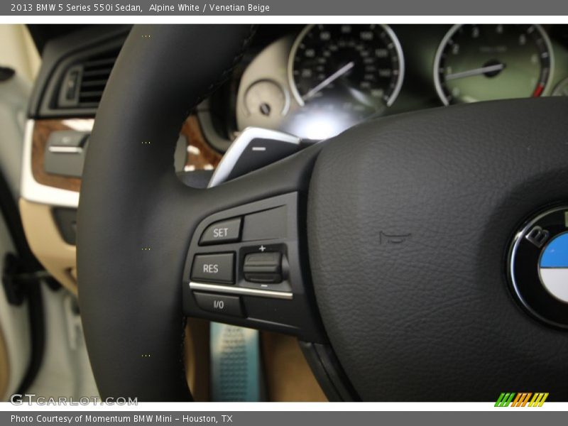 Alpine White / Venetian Beige 2013 BMW 5 Series 550i Sedan
