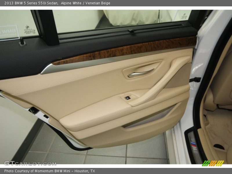 Alpine White / Venetian Beige 2013 BMW 5 Series 550i Sedan