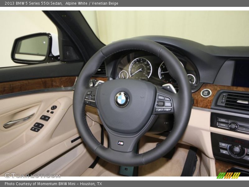 Alpine White / Venetian Beige 2013 BMW 5 Series 550i Sedan