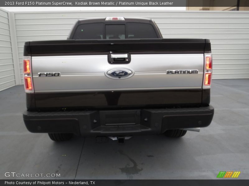 Kodiak Brown Metallic / Platinum Unique Black Leather 2013 Ford F150 Platinum SuperCrew