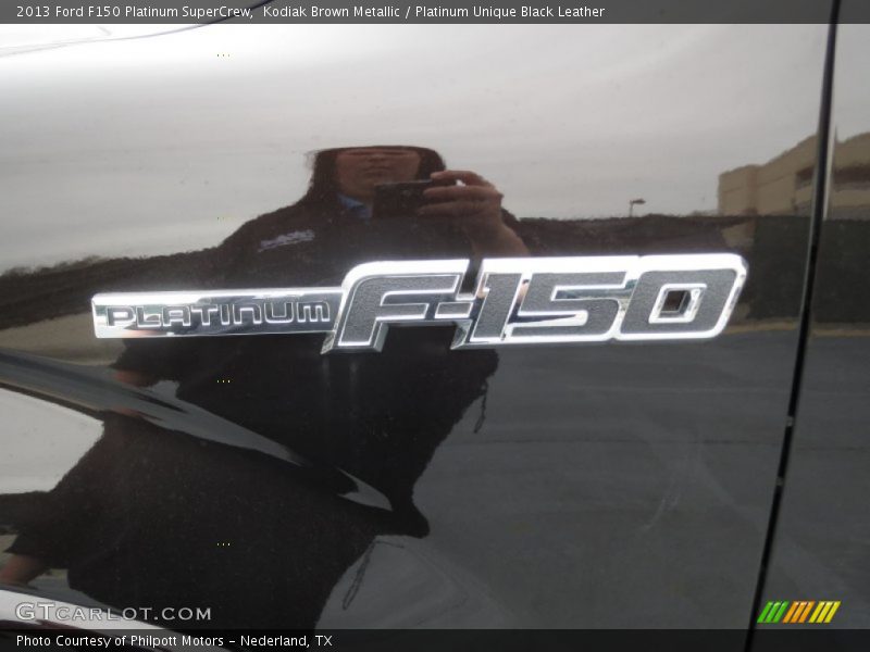 Kodiak Brown Metallic / Platinum Unique Black Leather 2013 Ford F150 Platinum SuperCrew