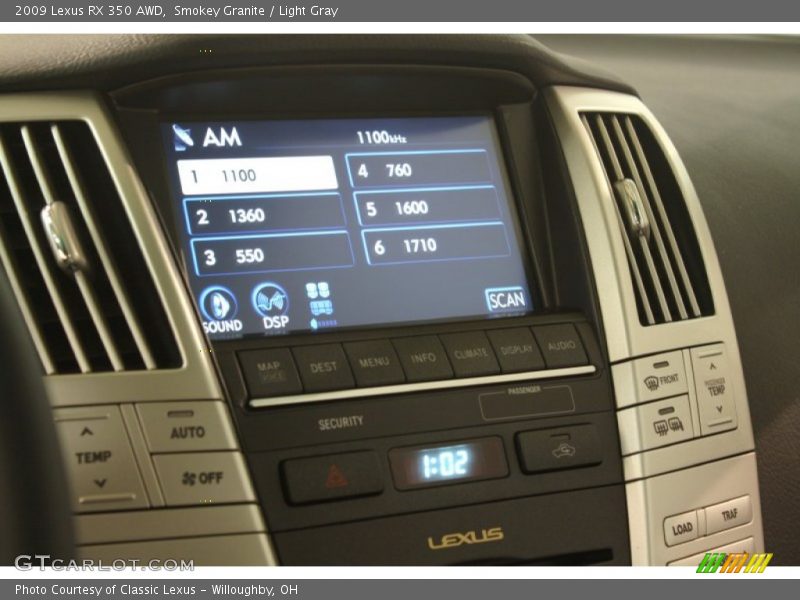 Smokey Granite / Light Gray 2009 Lexus RX 350 AWD