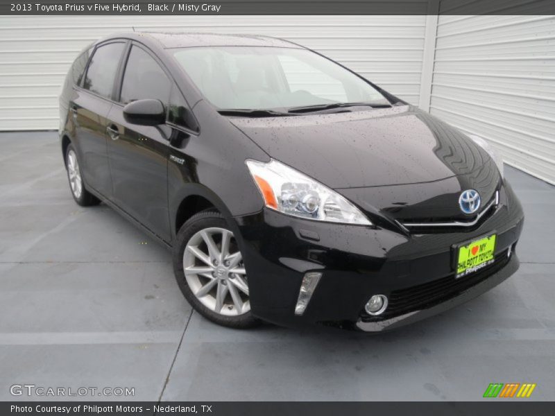 Black / Misty Gray 2013 Toyota Prius v Five Hybrid