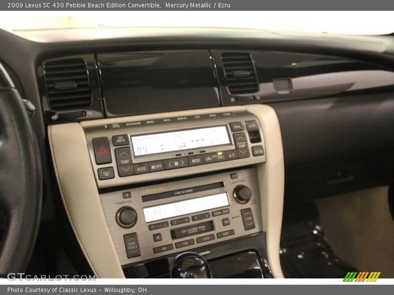 Controls of 2009 SC 430 Pebble Beach Edition Convertible