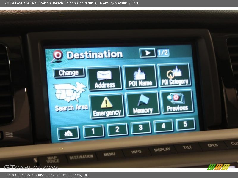 Mercury Metallic / Ecru 2009 Lexus SC 430 Pebble Beach Edition Convertible